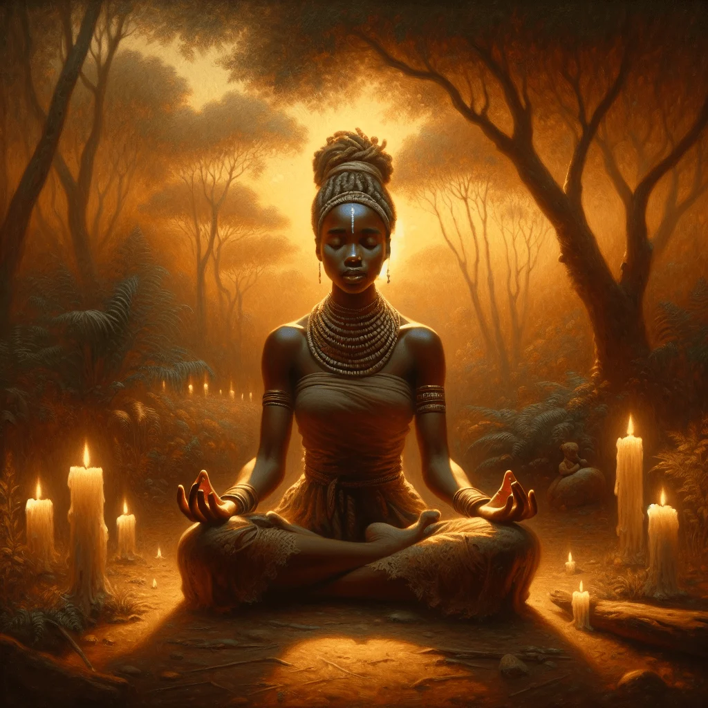 Meditation for psychic development with candles