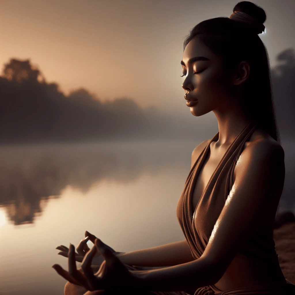 best mantra for transcendental meditation used outdoors by a peaceful meditator