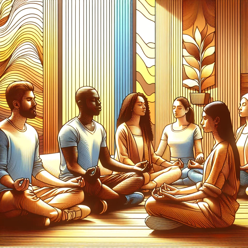 Group meditation session at Charlotte Center for Mindfulness