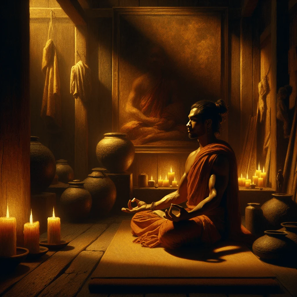 A woman sitting cross-legged using different hand positions for meditation
