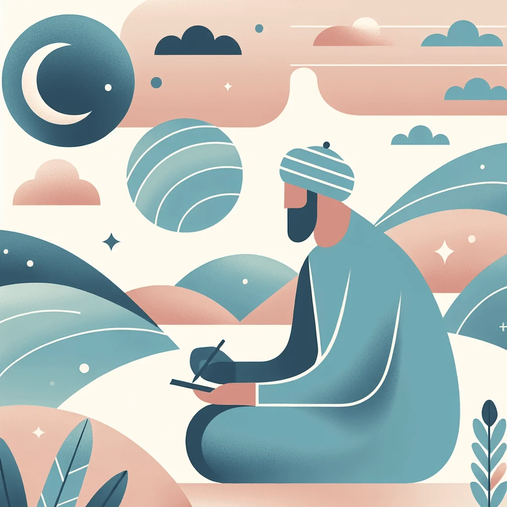 Woman sitting in peaceful nature environment, looking calm and reflective after a meditation session