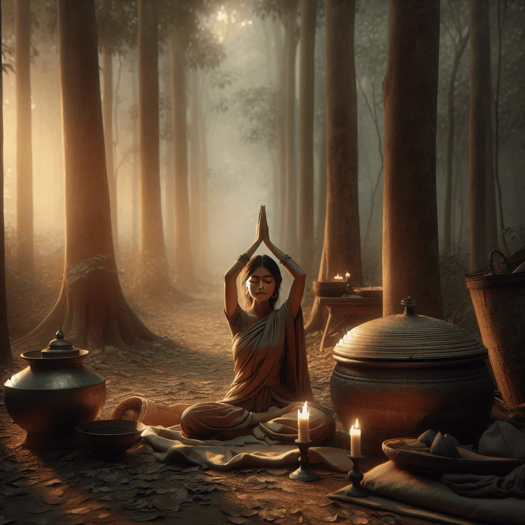 prayer and meditation benefits - woman meditating in peaceful nature
