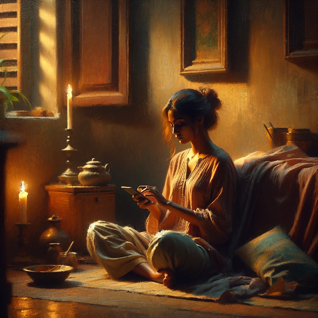 Person distracted in a home environment, an example of when meditation might not work