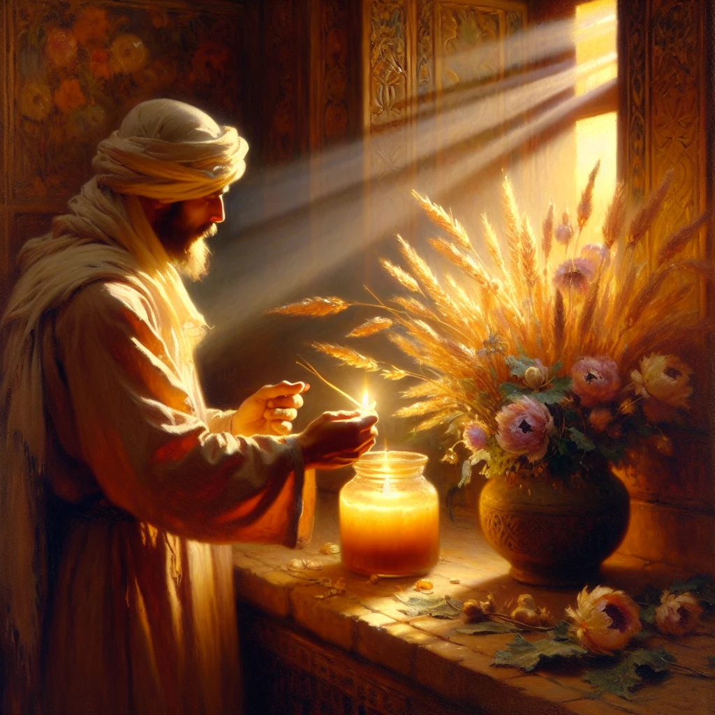 Woman sitting peacefully in prayer in a quiet room looking serene