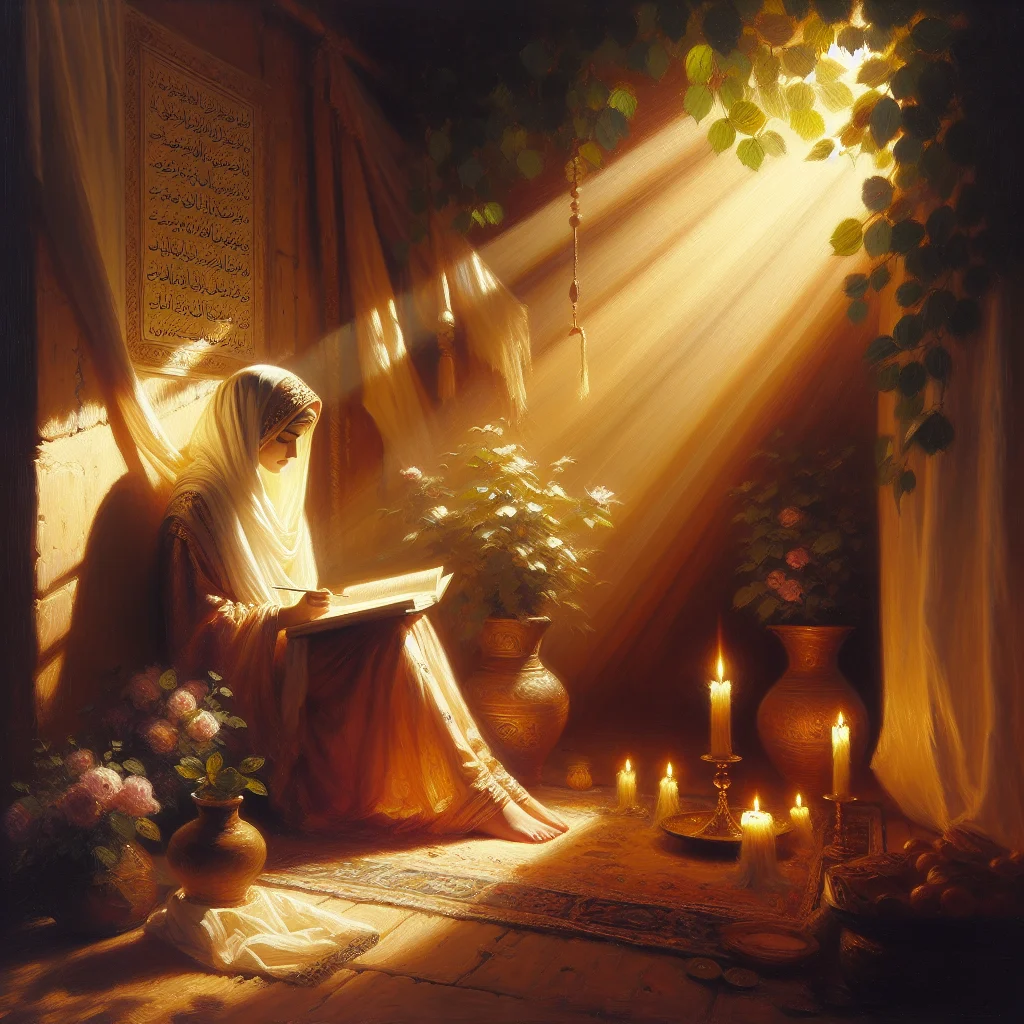 Peaceful night journaling session for inner calm with soft lighting