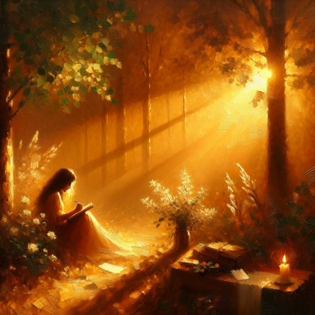 woman journaling in nature as part of self exploration