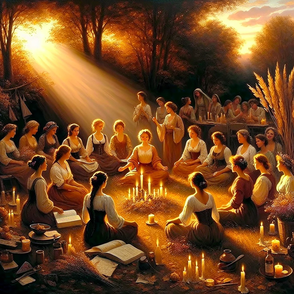 self-love-club-community-circle Self Love Club women group meditating outdoors with candles and journals.