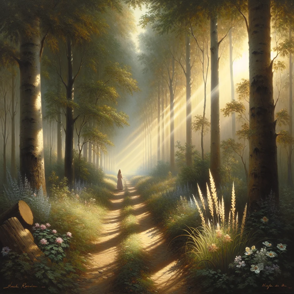 why do spiritual awakenings happen - woman walking spiritual forest path