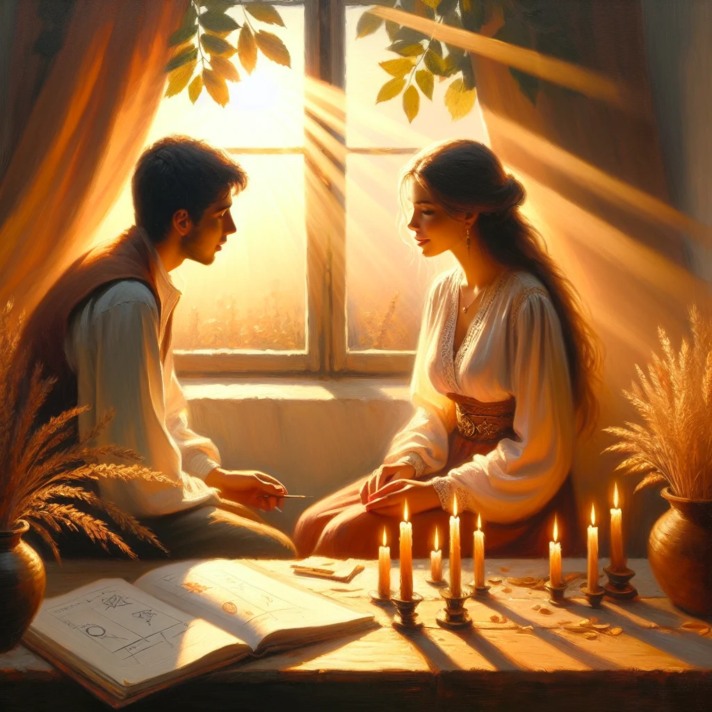 Client discussing personal journey with transformation coach during calm growth session