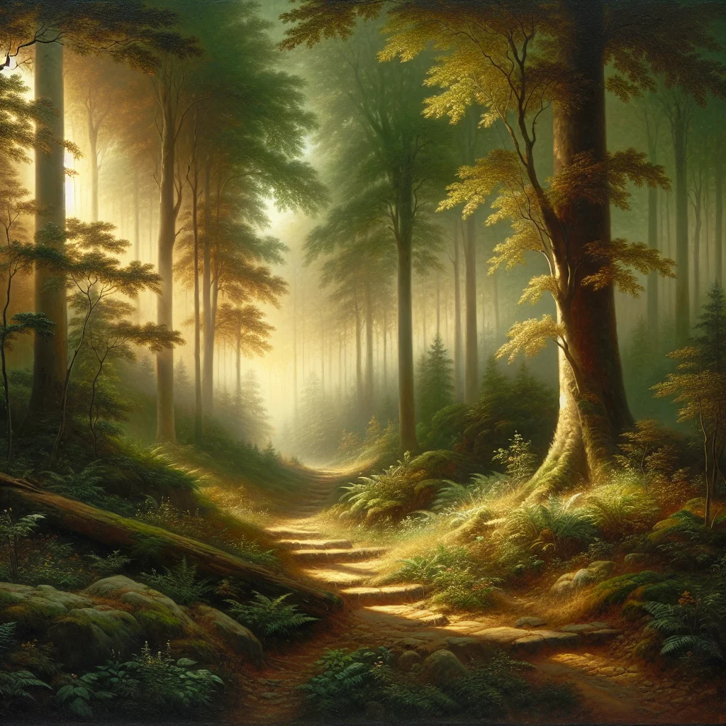a forest path symbolizing spiritual awakening and inner journey