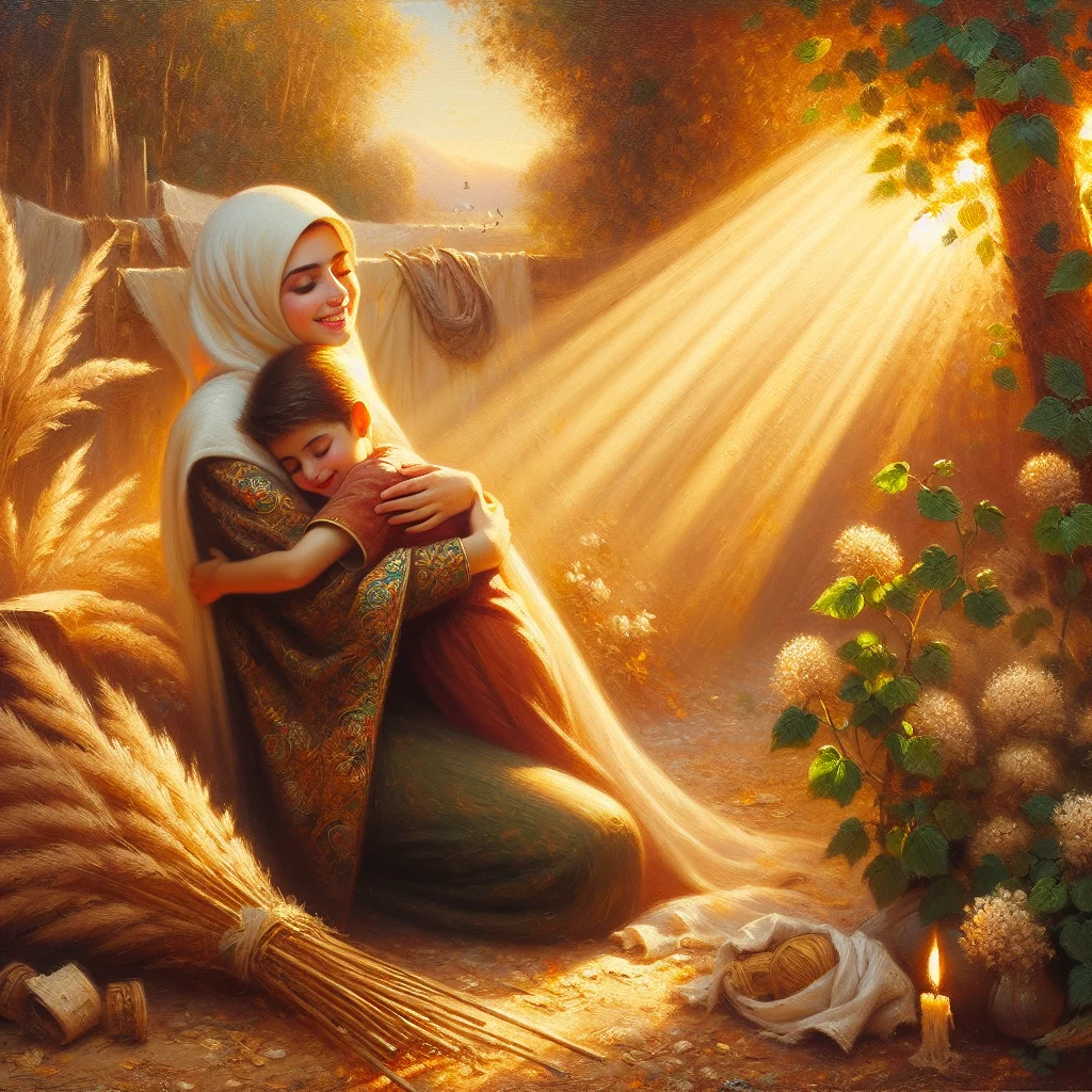 why is love necessary, woman hugging child with warm emotion