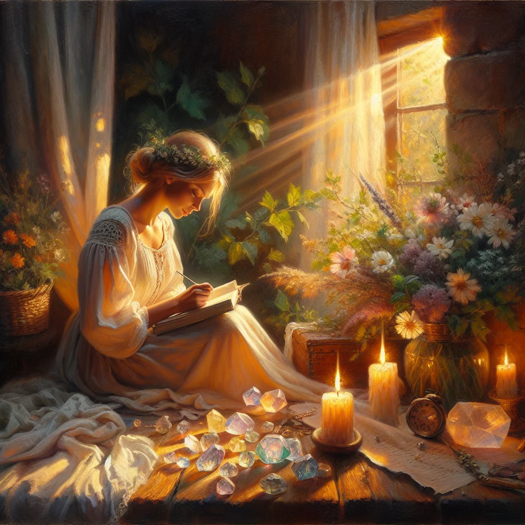 Woman journaling to manifest her dream life