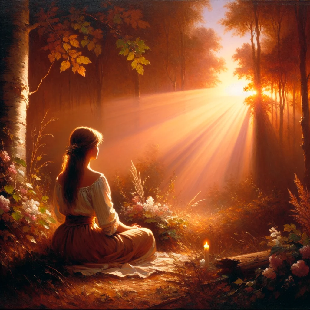 Law of attraction when everything goes wrong - woman sitting alone, reflecting in nature