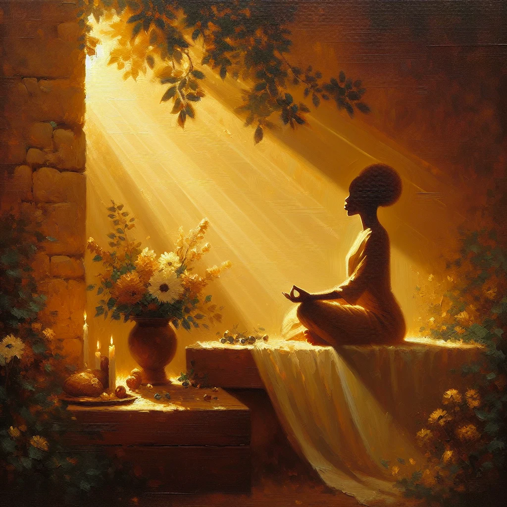 How to prepare for a meditation retreat - person meditating at sunrise on mountain