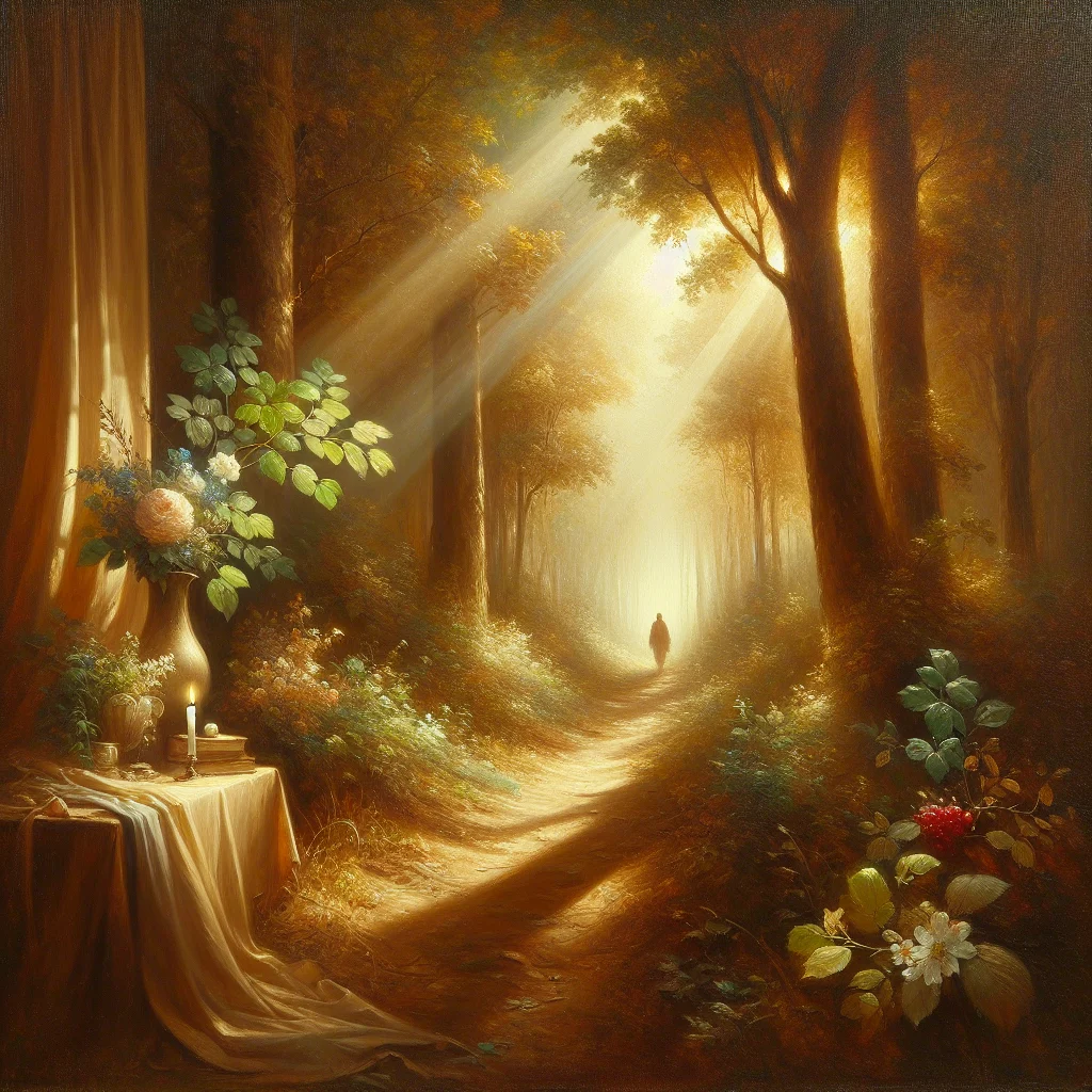 A peaceful forest path representing multiple spiritual awakenings as a journey