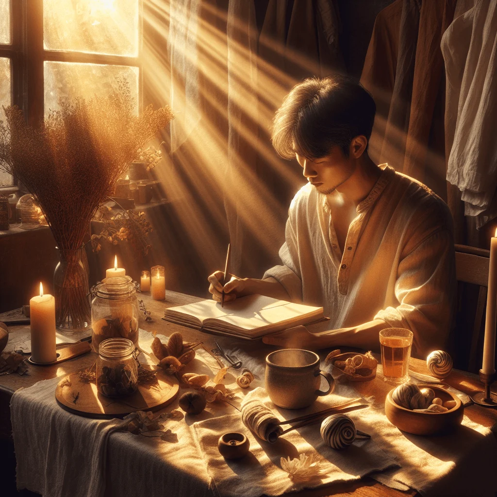 scripting-for-manifestation-morning-journal Person scripting for manifestation during morning journaling