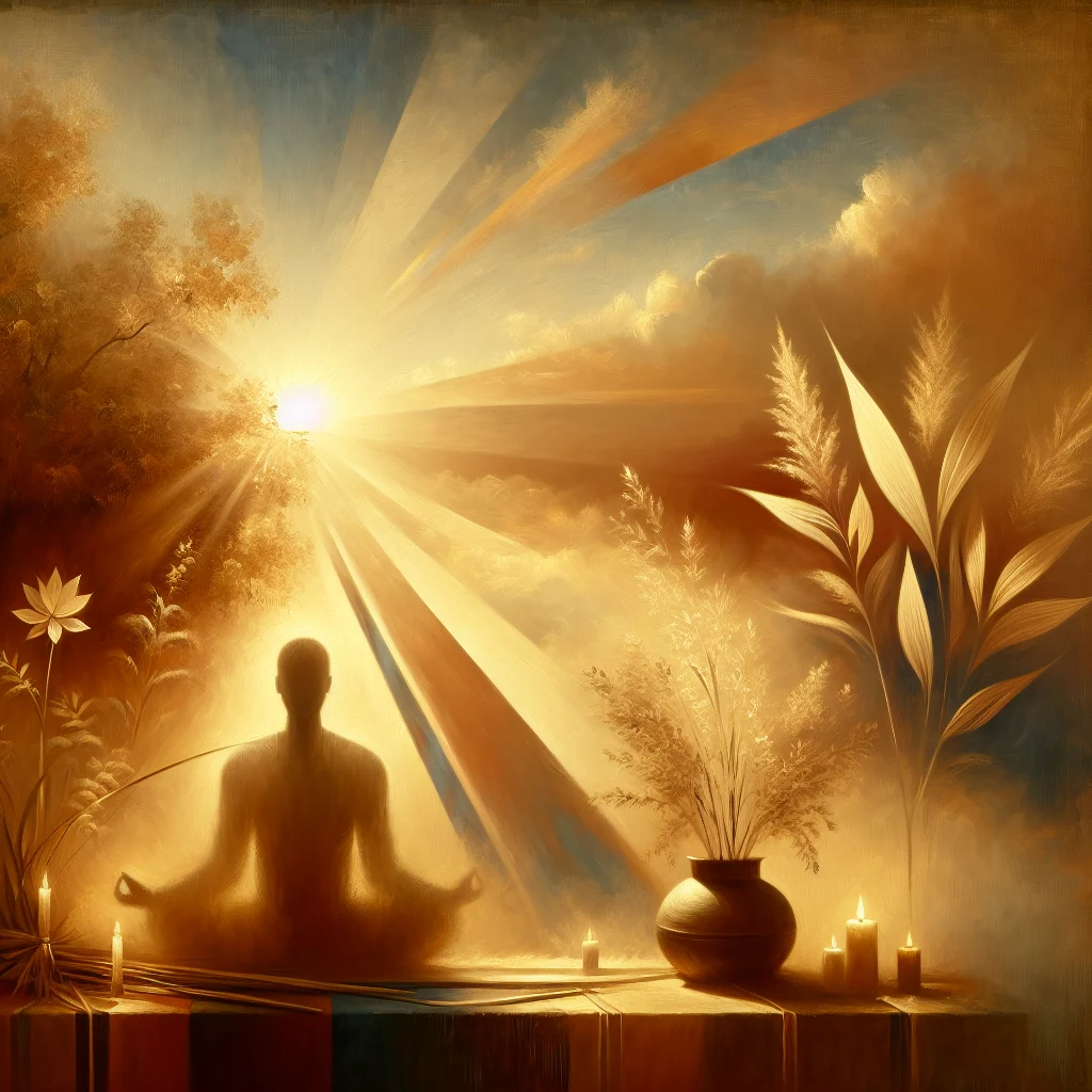 A person meditating on a mountain top representing growth through multiple spiritual awakenings