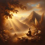 Woman in forest experiencing how God manifests in your life, surrounded by sunlight and peace