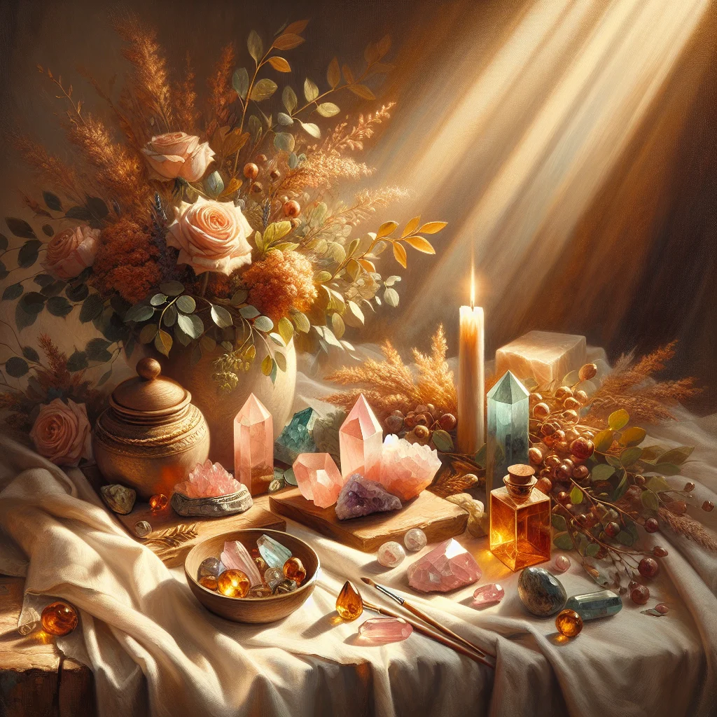 best crystals for manifesting confidence on a wooden table with natural light