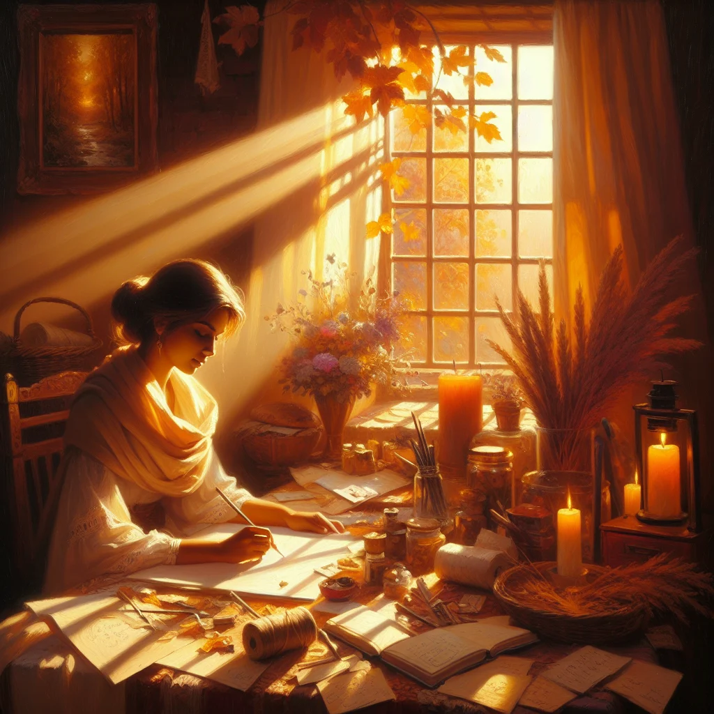 A woman creating a vision board and journaling as part of her manifestation process