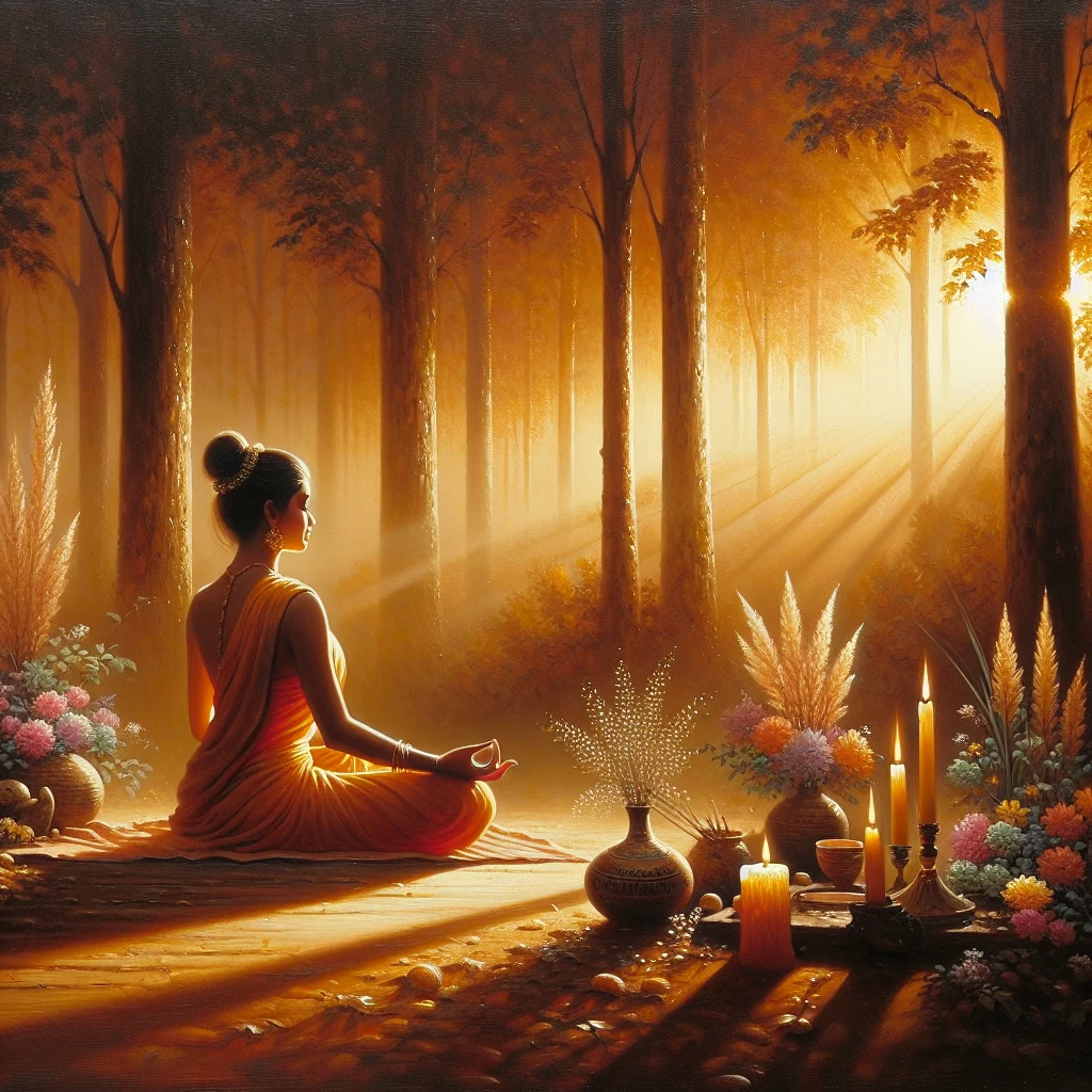 Woman meditating in nature focused on tips for spiritual growth