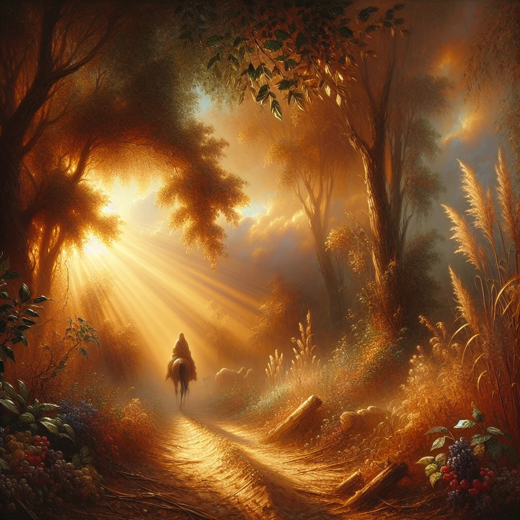 person experiencing what are spiritual awakenings on a peaceful forest path at sunrise