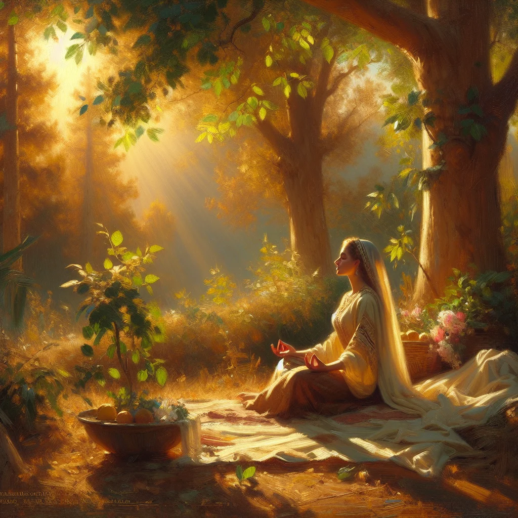 Woman practicing meditation in nature to cope with anxiety