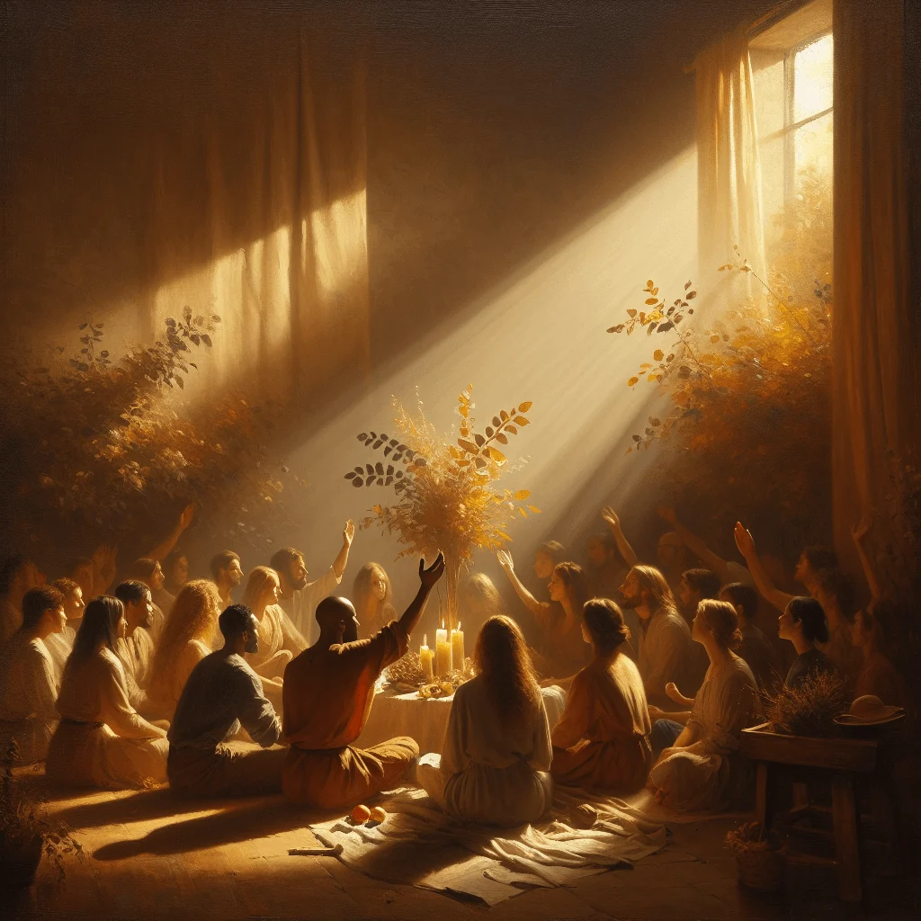 mindfulness meditation during cultivating emotional balance course group retreat