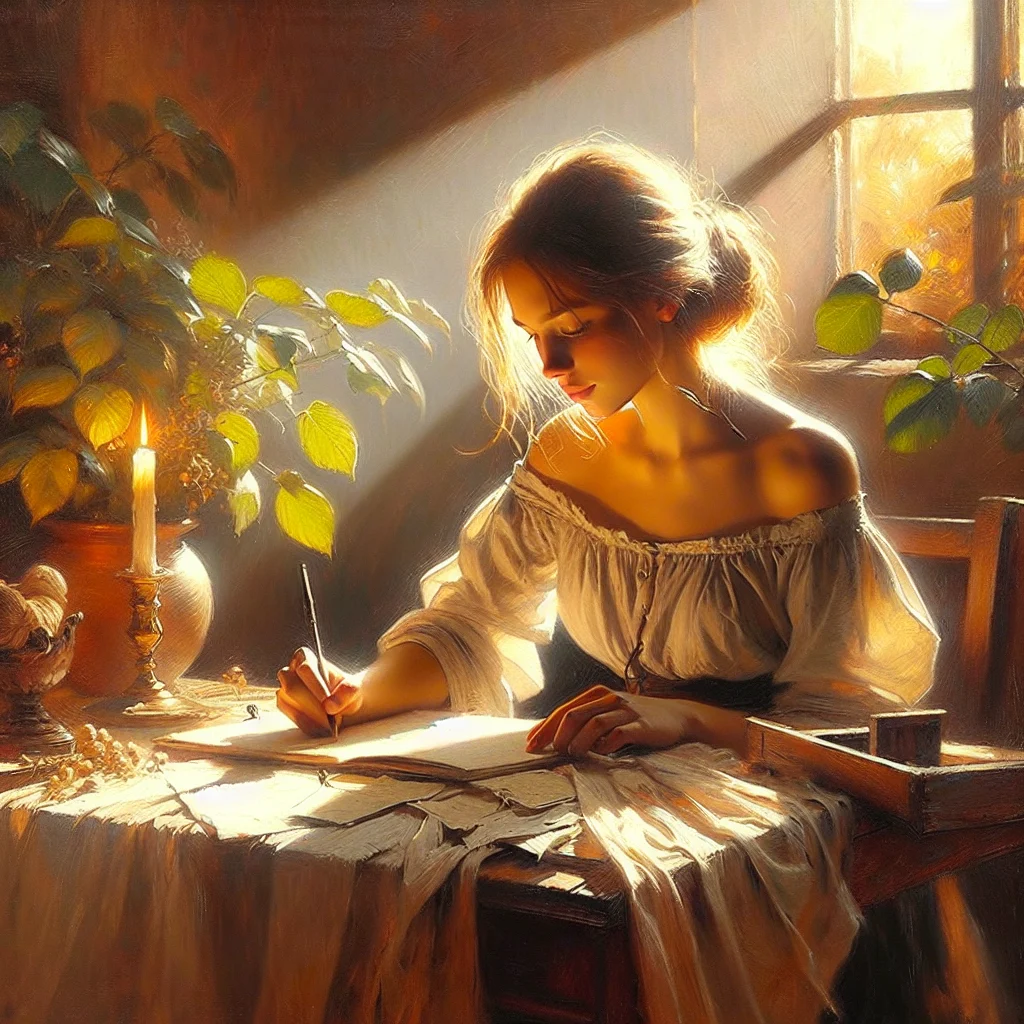 Woman journaling in a sunny room as part of her anxiety relief practice
