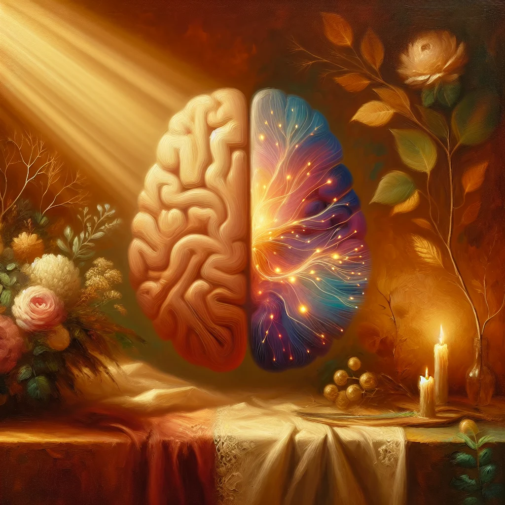 Visual representation of brain regions activated during meditation practice showing neural pathways