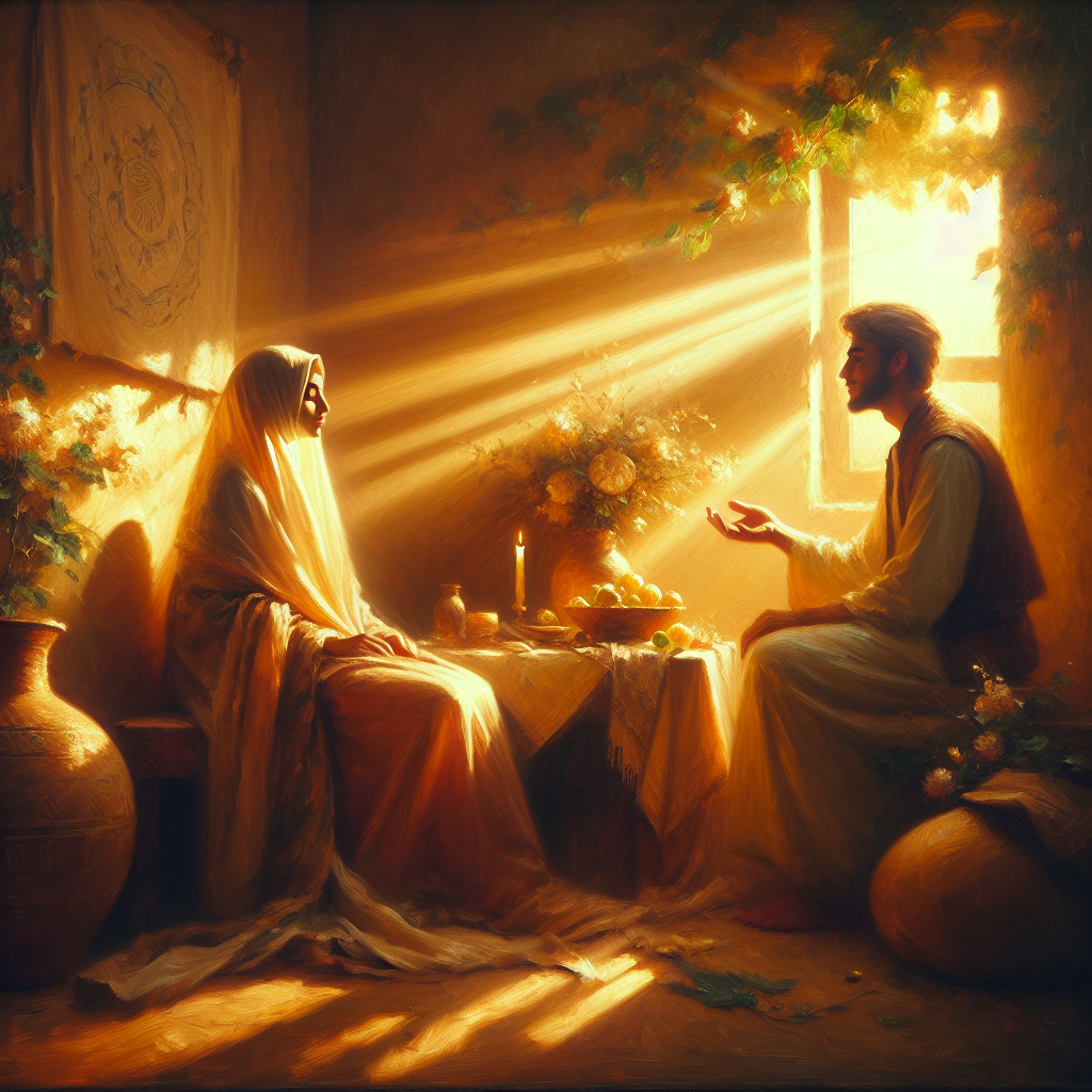 Individual having a calm, confident conversation about personal boundaries with another person in a supportive environment