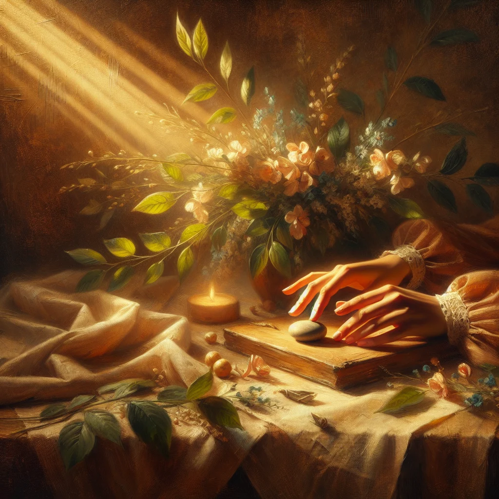 Person holding an emotional release object during a healing practice session