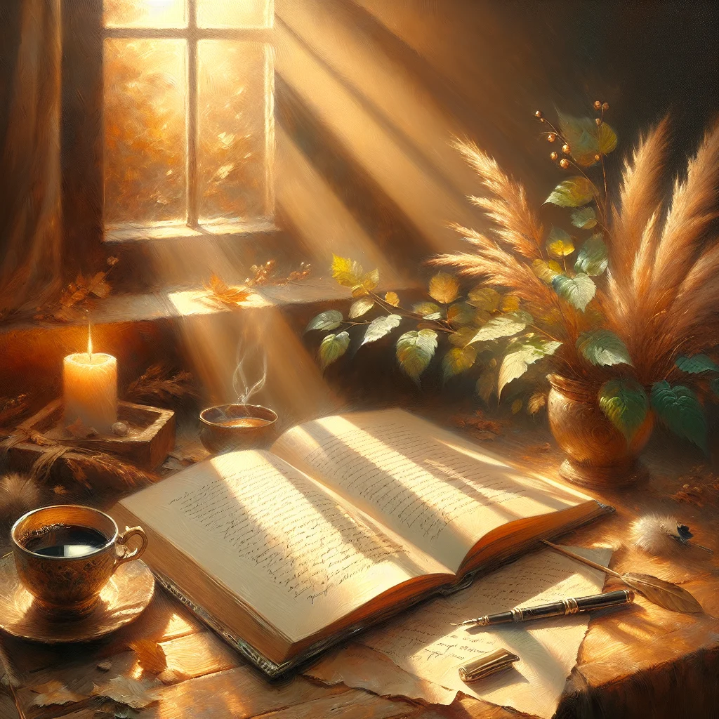 notebook containing handwritten emotional resilience quotes beside morning coffee representing daily practice