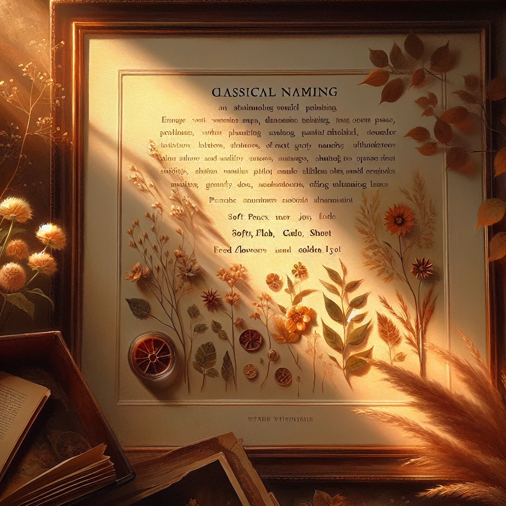 Open vintage baby name book showing slow living names with pressed flowers