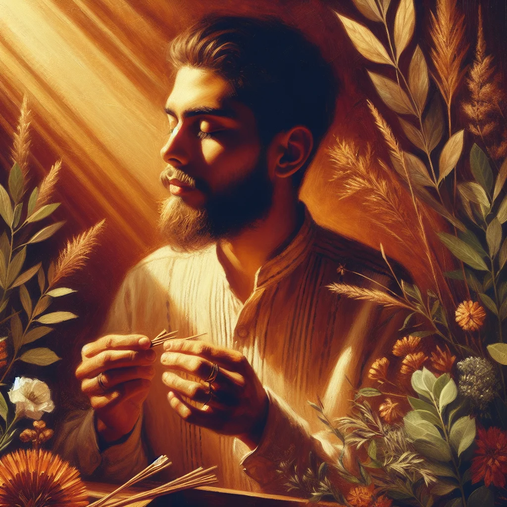 Individual practicing body scan meditation showing awareness of meditation and the body connection