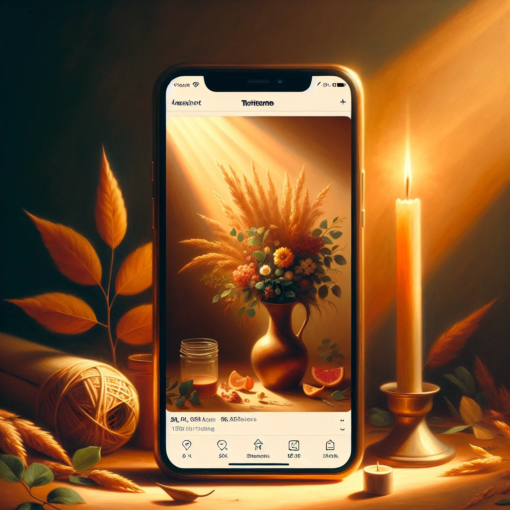 Smartphone displaying mindfully curated Twitter feed with positive and inspiring mindfulness content