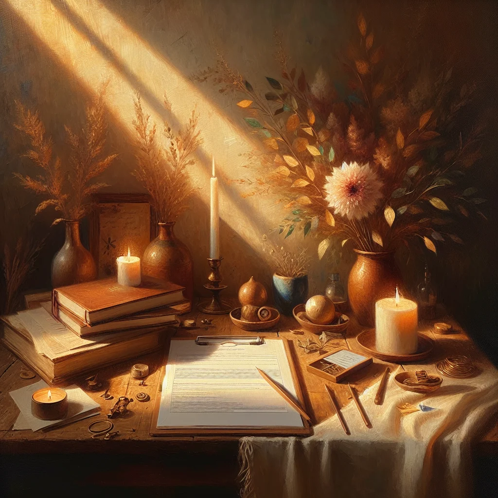 mindfulness-assessment-tools-and-journal Collection of mindfulness self assessment tools including questionnaires, journals, and meditation timer on a peaceful desk setting