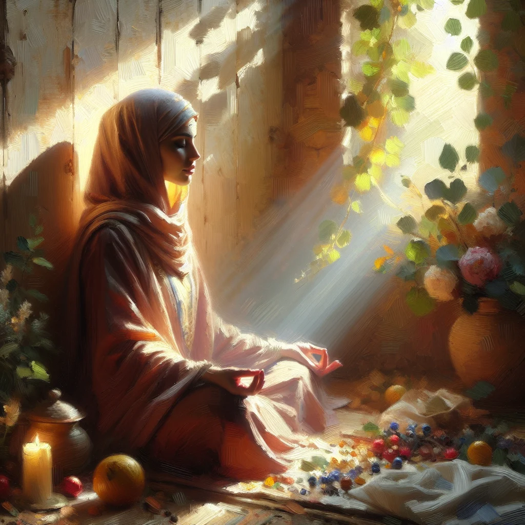 Person meditating in peaceful environment for burnout recovery and relapse prevention