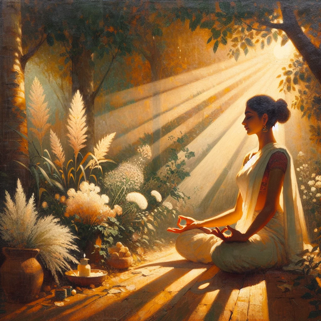 peaceful-self-care-meditation-nature Person practicing peaceful self-care meditation in natural outdoor setting, representing self love journey