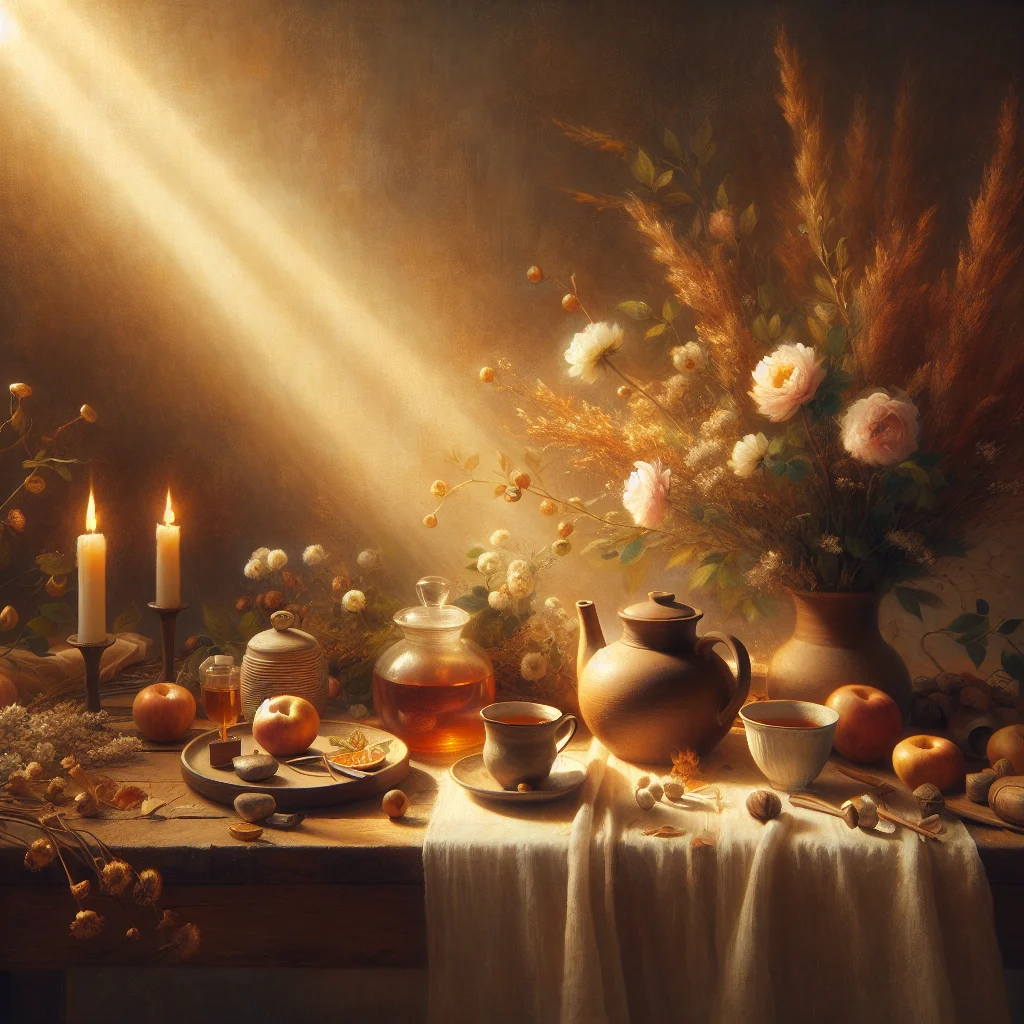 peaceful-slow-living-afternoon-tea-ceremony Peaceful afternoon tea ceremony inspired by Princess Luk slow living principles with natural elements