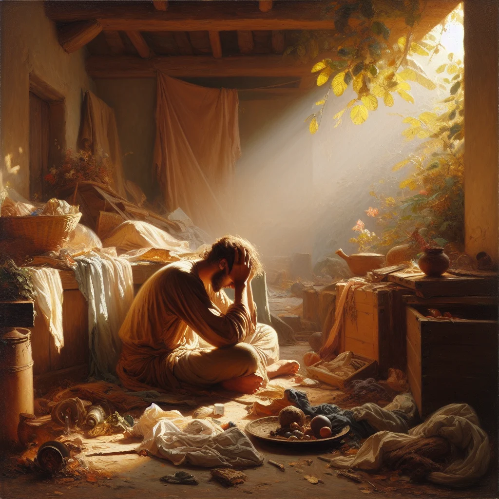 Person struggling with emotional imbalance and stress in daily life