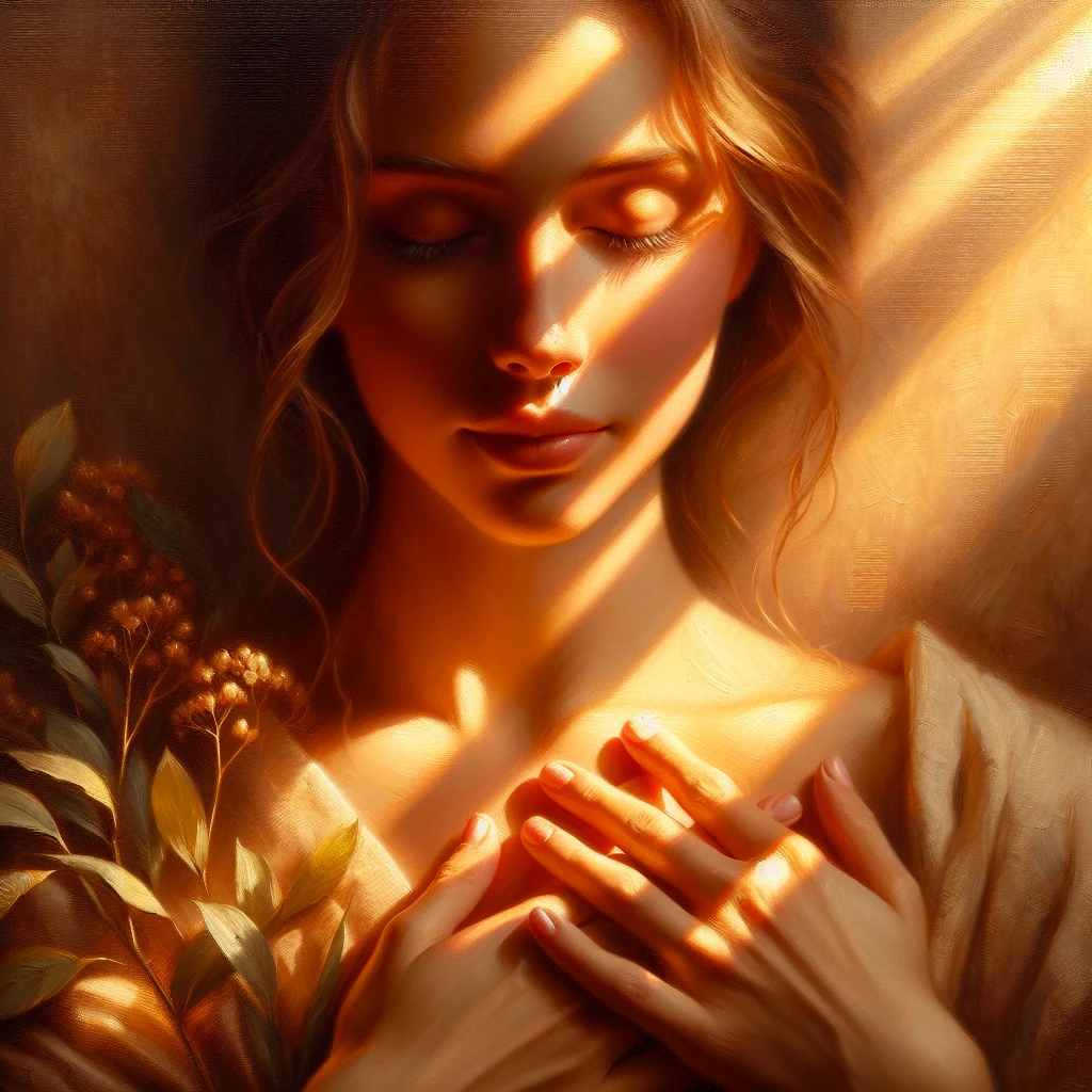 person-meditating-compassion-practice Individual practicing Just Like Me mindfulness meditation with peaceful expression showing compassion