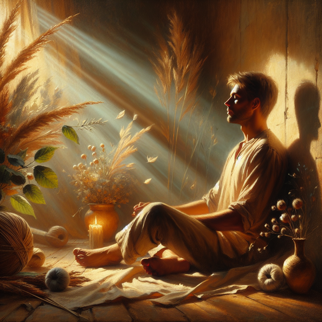 person-practicing-deep-breathing-exercise Person demonstrating deep breathing techniques to overcome anxiety in a peaceful setting