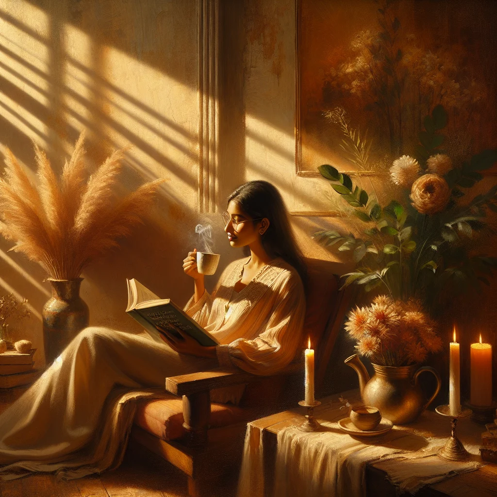 person-reading-burnout-symptoms-book Person reading a burnout symptoms book while taking notes at a calm workspace