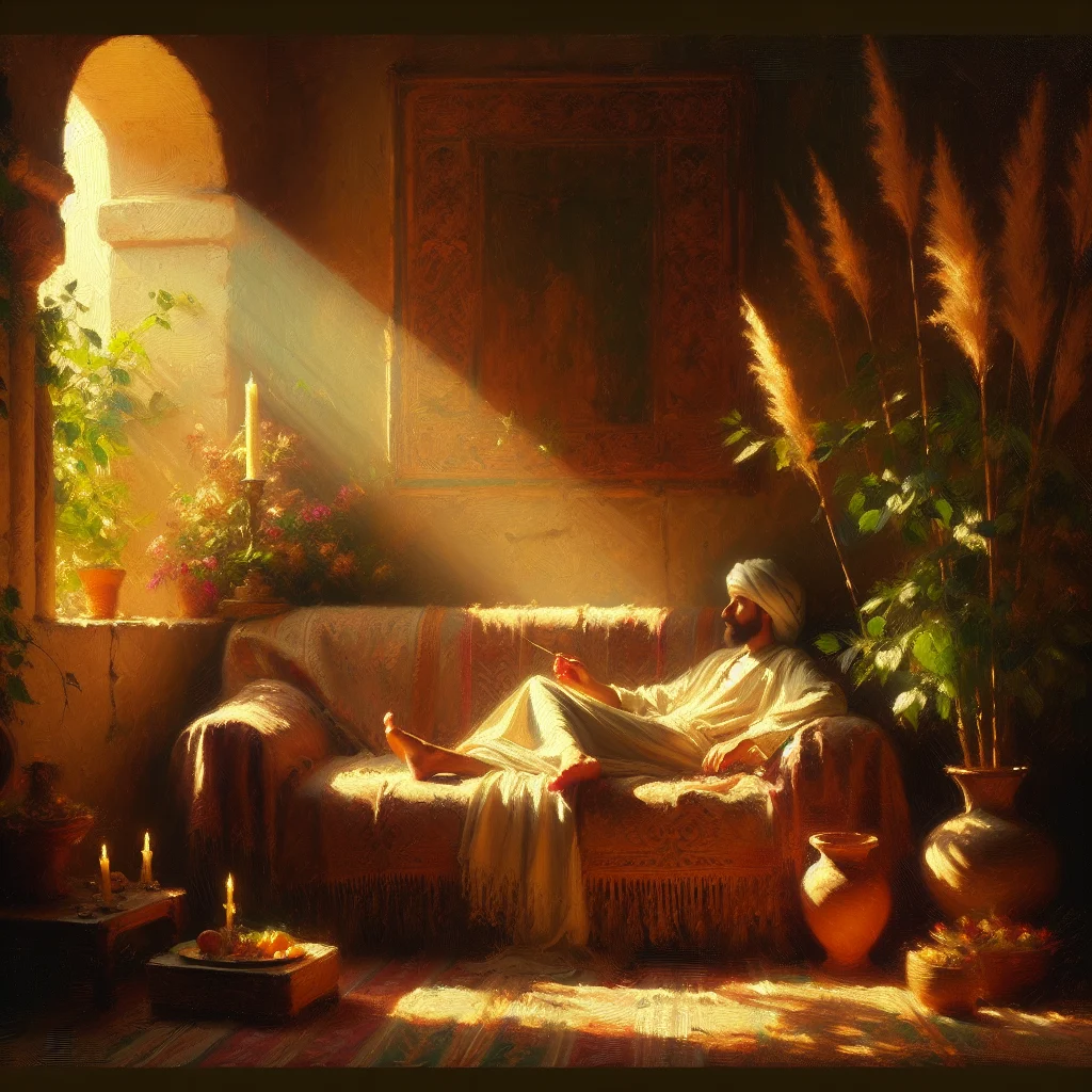 person-resting-peacefully-during-burnout-recovery Person resting peacefully on a couch surrounded by plants during burnout recovery period