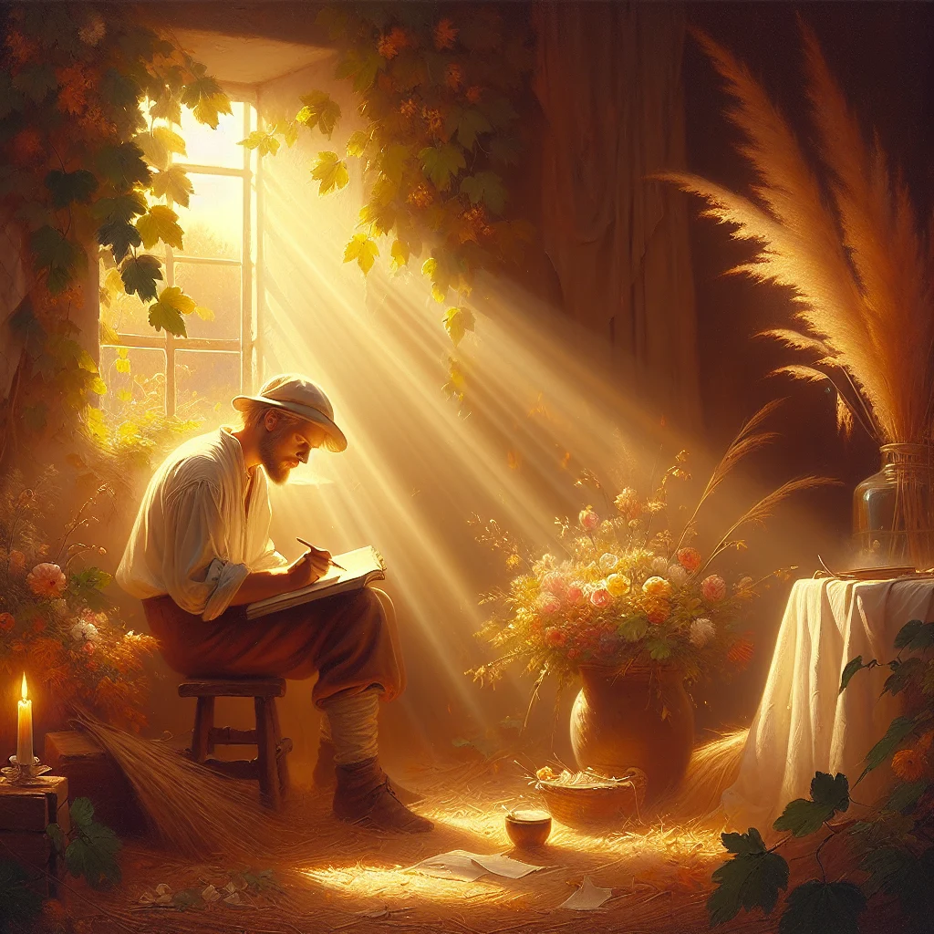 Person practicing gratitude by writing in journal during peaceful morning routine