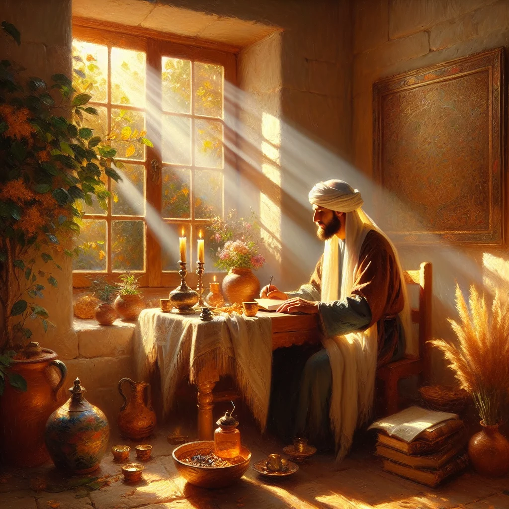 slow-living-morning-ritual-peaceful A person practicing slow living morning rituals with tea and journaling in natural light