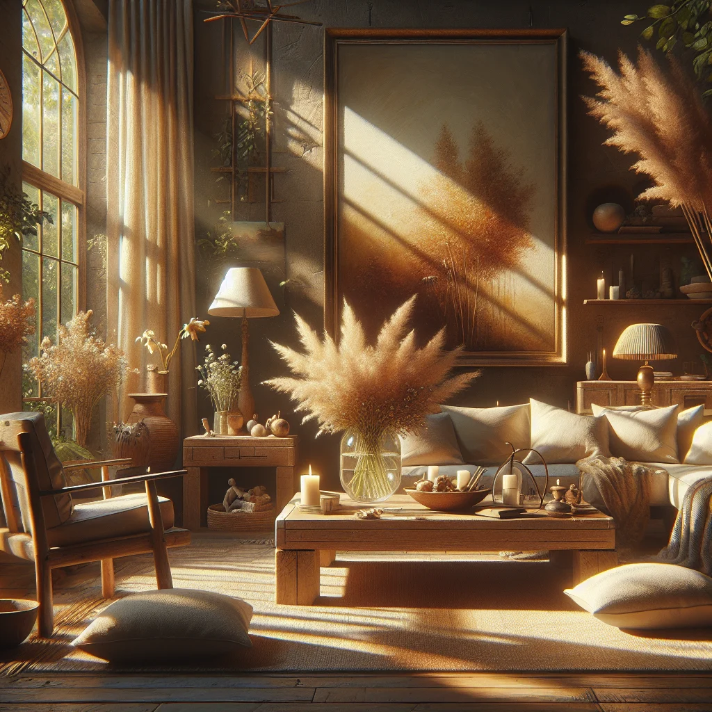 slow-living-peaceful-home-interior Peaceful slow living home interior with natural light, plants, and minimal clutter creating a calming atmosphere