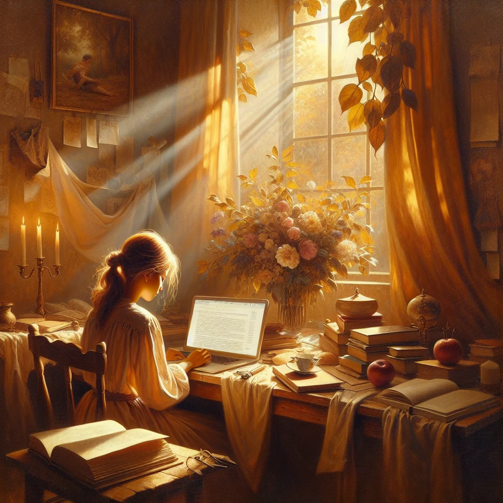 student-using-mindfulness-app-on-laptop College student practicing mindfulness meditation using a laptop in a quiet study space