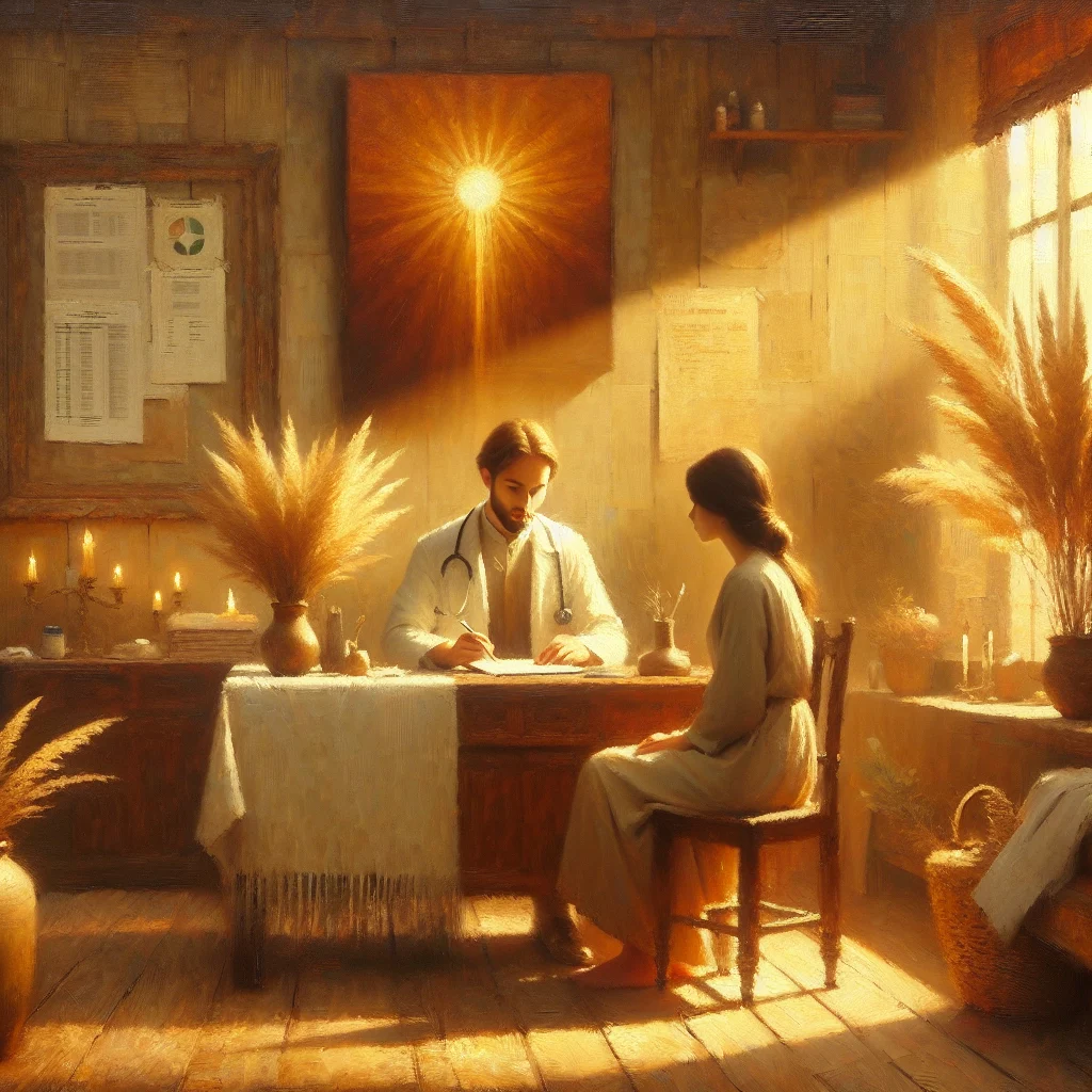 Healthcare practitioner conducting a comprehensive wellness consultation with a patient at a vitality wellness clinic